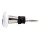 2 Pieces Ship Wheel Slate Blue Flat Ceramic Wine Bottle Stopper